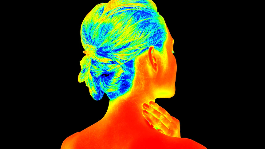 Woman Scanned by an Infared Scanner